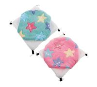 Toyvian 2pcs Ferret Rat Hammock Bed Double Hamster Swing Hammock for Small Animal Pet Cage Hideout Warm Nest