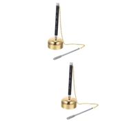 Toyvian 2pcs Flexible Chime Buddhist Instrument for Meditation and Ritual Use Temple Supply for Study and