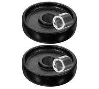 Toyvian 2pcs Floor Jack Wheels Replacement Parts for 2 Ton Horizontal Jack, Heavy Duty Iron Material with 17mm Outer Hole Diameter, Safe and Long-lasting for Professional Use