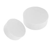 Toyvian 2pcs Foam Cake Circles Lightweight Round Cake Modeling Dummies for Decorating Practice DIY Craft Supplies for Beginners and Wedding Design