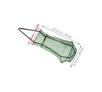 Toyvian 2pcs Foldable Nylon Fish Basket with Quick Drainage and Release Portable Collapsible Fishing Trap for Crayfish and Bait Storage Mesh Cage for Catch