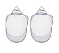 Toyvian 2pcs Folding Wall-mounted Laundry Hanging Baskets, Portable Collapsible Clothes Storage Organizers for Home Bedroom, Sturdy Wall Storage Containers for Dirty Clothes