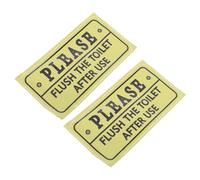 Toyvian 2PCS Funny Office Bathroom Sign Sticker Toilet Etiquette Reminder Decal for Workplace and Home Restroom Vinyl Bathroom Notice with Easy Removal
