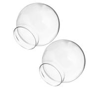 Toyvian 2pcs Glass Snow Globes Containers with Globe Dome Shape for DIY Snowglobe Crafting, for Back to School Party and Graduation Festival Decorations, Glass Material with Surface