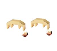 Toyvian 2pcs Gold Metal Violin Mute for Quiet Practice Heavy Duty Design Easy to Install Replacement for Standard Mutes for Musicians and Students