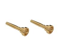 Toyvian 2pcs Golden Copper Trumpet Mouthpiece for High Register Performance Compatible Trumpet for Beginners Professionals Copper Construction