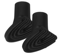 Toyvian 2pcs Golf Bag Feet Cups, No-glue round Tpe Rubber Protectors | Black Textured Base, Fits Legs 0.47 Inches, for Range Storage and Carpet Use