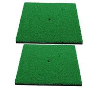 Toyvian 2pcs Golfing Practice Mat High Simulation Grass Training Aid Golf Hitting Mat for Indoor Outdoor Swing Chipping Training