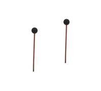 Toyvian 2pcs Gong Resonant Mallet for Sound Baths Friction Marimba Mallet Wooden Long Handle for Whale Singing Effect and Percussion Performance