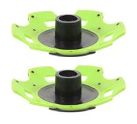 Toyvian 2pcs Green Trekking Pole Mud Basket Replacement for Walking Poles, Plastic Snowflake Design with Easy Removal Feature, for Muddy Terrain and Outdoor Adventures