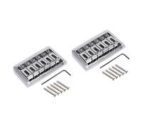 Toyvian 2pcs Guitar Bridge Saddle Plate Fixed for Electric Guitar Parts Easy Install and Accessory