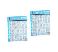Toyvian 2pcs Guitar Chord Chart Self-adhesive Poster Easy Reference for Beginners Music Theory Guide Scales and Chords for Acoustic Guitar Players and Teachers