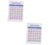 Toyvian 2pcs Guitar Chord Practice Chart s for Students Teacher Use Includes Chord Spectrum Plate and Note Decals for Guided Practice Routines