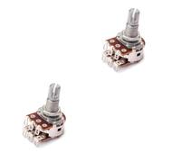 Toyvian 2pcs Guitar Dual Potentiometer Audio Taper Split Shaft for Volume and Tone Controls Easy to Install Replacement for Electric Guitars Control Pot