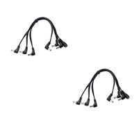 Toyvian 2pcs Guitar Effect Pedal Power Supply Splitter Cable Cord Daisy Chain Ways for Power Supply Adapter
