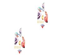 Toyvian 2pcs Guitar Fretboard Sticker Cosmic Pattern Fretboard Decals for Guitar Fingerboard Sticker for Ballad Art