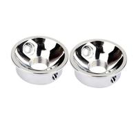 Toyvian 2pcs Guitar Jack Plate with Screws Silver Accessory for Guitar Fits Compatible with Metric Threaded Jack Sockets
