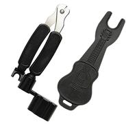 Toyvian 2pcs Guitar String Change Tool Set with String Winder and Bridge Pin Puller for Acoustic and Bass Guitars, Practical Luthier Repair Tool for Restringing and Maintenance