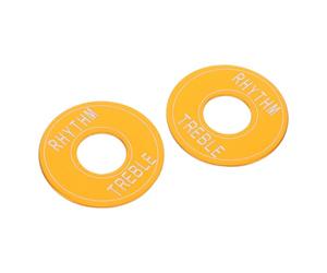 Toyvian 2pcs Guitar Switch Spacers Metal Rhythm Treble Rings Plate Washer Toggle Switch Washer Plate for Performances Gold