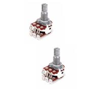 Toyvian 2pcs Guitar Volume Potentiometer Dual Bk Long Knurled Shaft for Tone Control Solid and Sturdy Audio Taper Design Easy Installation for Electric Guitars and Basses
