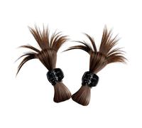 Toyvian 2pcs Half-up Hair Clip Claw Clips for Women Synthetic Wig Extensions for Messy Bun Ponytail Styling at Holiday Events Parties
