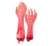 Toyvian 2Pcs Halloween Broken Hand Decoration Scary Fake Human Arm Body Part Prop for Haunted House Parties Realistic Severed Hand for Halloween Pranks and Decorations