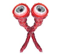 Toyvian 2pcs Halloween Fake Bloody Eyeballs Latex Ripped Eye Ball Props for Scary Party Decorations Indoor Outdoor Reusable Eyes