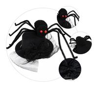 Toyvian 2pcs Halloween Pet Hat with Funny Spider Pattern Soft Comfortable Costume Hats for Dogs and Cats for Party Masquerade and Photo Shoots