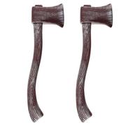 Toyvian 2pcs Halloween Plastic Pirate Axes Props Realistic Fake Axe for Cosplay Stage Performance Decorative Halloween Party Accessories