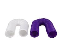 Toyvian 2pcs Hamster Playground Tubes for Small Animals Interactive Plastic Tunnel Encouraging Exploration, Safe Habitat for Cats and Mice, for Room and Trips Use