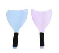 Toyvian 2pcs Handheld Blue Plastic Hair Face Cover Baffle to Protect Your Face and Prevent Cut Hair Sticking for Home and Salon Use a Cutting Accessory Random Color