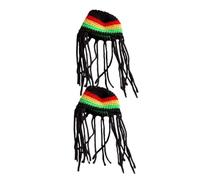Toyvian 2pcs Handmade Crochet Pet Hat for Cats Dogs Small Dogs Kittens Polyester Halloween Party Headwear Easy to Wear Knitted Costume Caps for Pets