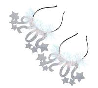Toyvian 2pcs Happy Year Star Headband Glitter Hairband for Adults Shimmering Party Accessories Fit for Celebrations Events