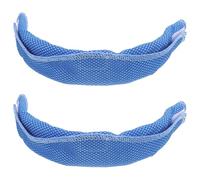 Toyvian 2pcs Hard Hat Sweat Bands for Workers Blue Pva Cool Fabric Sweatbands Ergonomic Design to Hold Hair of Eyes, Comfortable Cooling Liner for Daily Work and Summer Use