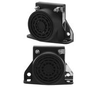 Toyvian 2pcs Heavy-duty Backup Alarm for Engineering Vehicles and Trucks with Distinctive Sound and Enhanced Safety, Black Metal and Plastic Reversing Warning System for Backup Alert