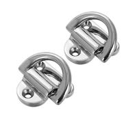 Toyvian 2pcs Heavy Duty D-ring Tie down Anchors for Boat Trailers Surface Mount Tie down Hooks for Secure Load Transport in Trucks Campers and Trailers