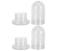 Toyvian 2pcs High Borosilicate Glass Landscape Bottles for DIY Micro Moss Terrarium Decoration Ecological Miniature Plant Display for Home Office and Garden Ornament