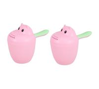 Toyvian 2pcs Hippo Shaped Bath Cup Cartoon Shampoo Rinse Cup Boys and Girls Bath Rinser for Bathing