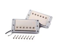 Toyvian 2pcs Humbucker Pickup for Electric Guitars Chrome Cover Bridge Neck Pickups Mounting Screws Suitable for Lp Style Instruments Easy Installation Copper Construction