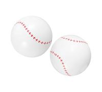 Toyvian 2pcs Inflatable Baseballs Lightweight PVC Beach Balls for Summer Fun Play Durable Design for Parties Pool Activities