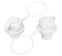 Toyvian 2pcs Inflatable Boat Air Valves Spiral Screw Type Kayak Accessories Heavy Duty Plastic Leak Replacement Plugs for Easy Installation and Secure Inflation