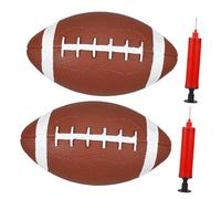 Toyvian 2Pcs Inflatable Rugby Balls Training Outdoor Sports for Team Exercise Practice Smooth Edges