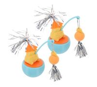 Toyvian 2pcs Interactive Cat for Indoor Cats and Kittens, Plastic Tumbler Balls Stable Wobbling Structure and Self-entertainment Design, for Traveling and Home Use