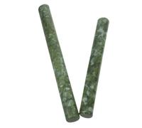 Toyvian 2pcs Jade Marble Rolling Pin Non-Stick Smooth Surface Dough Roller for Baking Pastry Pasta Pizza and Dumpling Wrappers Natural Stone Material Easy to Clean