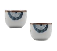 Toyvian 2pcs Japanese Style Ceramics Sake Cups Floral Pattern 35ml Capacity Multifunctional Elegant Simplistic Design for Special Drinking Occasion and Entertaining Family Or Guests