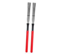 Toyvian 2pcs Jazz Drum Wire Brushes Wooden Handle Steel Wire for Percussion Instruments for Beginners and Youth Bands
