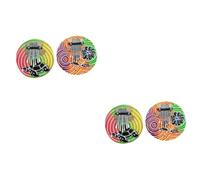 Toyvian 2pcs Kalimba Mini Coconut Shell Thumb Piano for Beginners Lightweight Design for Music Play and Random Tones Great for Learning