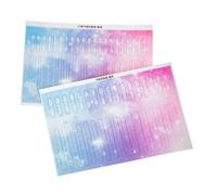 Toyvian 2pcs Kalimba Thumb Piano Note Stickers for Beginners, Colorful Musical Scale Stickers Compatible 17 21-key Kalimbas, Design for Music Learning and Practice