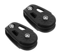 Toyvian 2Pcs Kayak Anchor Pulley Kit Nylon Single Groove Boat Pulley Roller for Smooth Sailing and Adjustment, Lightweight Kayak Trolley Block Accessory for Canoe and Sailboat