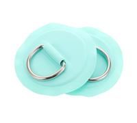 Toyvian 2Pcs Kayak D Shaped Stainless Steel Buckles Replacement Parts for Canoe PVC Patch Elastic Rope Fixing Easy Install Durable D Ring for Kayak Accessories Light Green